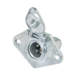 4-Pole Round Heavy Duty Vehicle End Connector